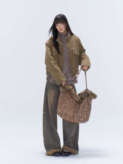 Wool-Cotton Lined Utility Jacket