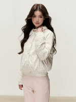 Reversible Floral Peter Pan Collar Down Jacket