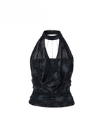 Chain Choker Neckline Waist Cinching Vest