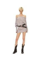 Love Order Asymmetrical Off-Shoulder Sheer Layered Dress