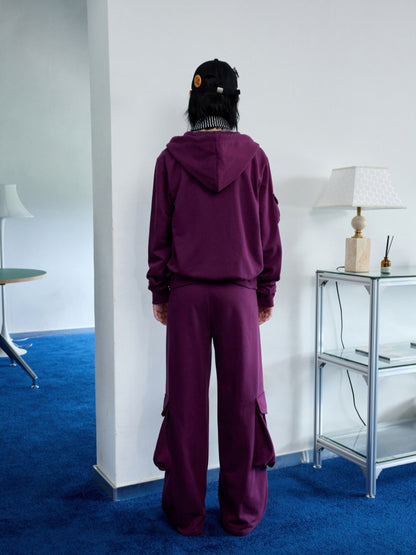 Solid Color Hoodie &amp; Sweatpants Set