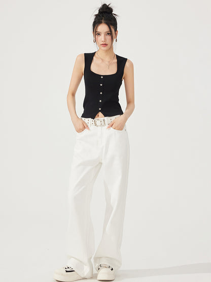 Large U-Neck Star Knitted Vest