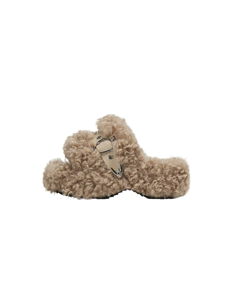 Teddy Platform Slippers