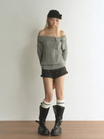 Polka Dot Cuffed A-Line Shorts