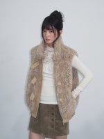 Vintage Ruffle Trim Patchwork Vest