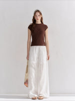 Eyelet Drawstring Wide-Leg Pants