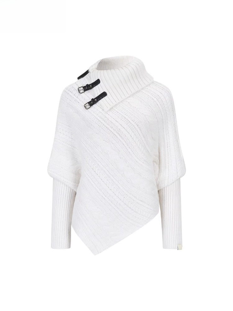 Oversized Cowl Neck Cape Sweater