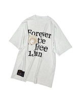 Oversize Floral Alphabet Printed T-shirt