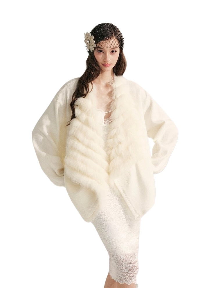 Fox Fur Collar Fur Jacket