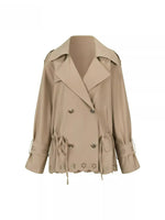 Embroidered Drawstring Utility Jacket