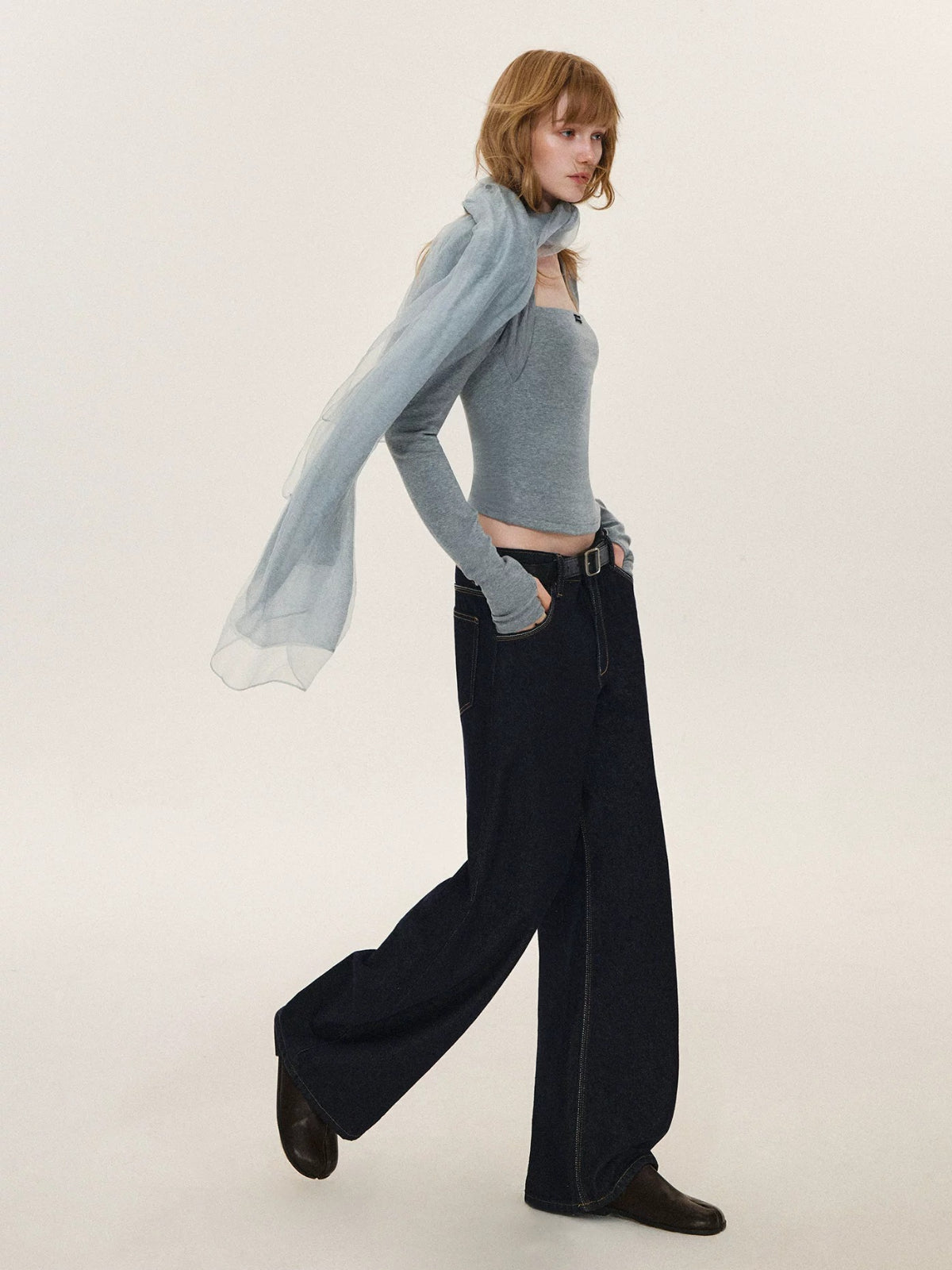Double Layer Silk Wool Scarf