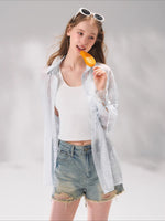 Striped Lace Shirt Set