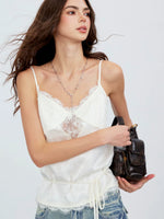 Lace Panel Satin Camisole