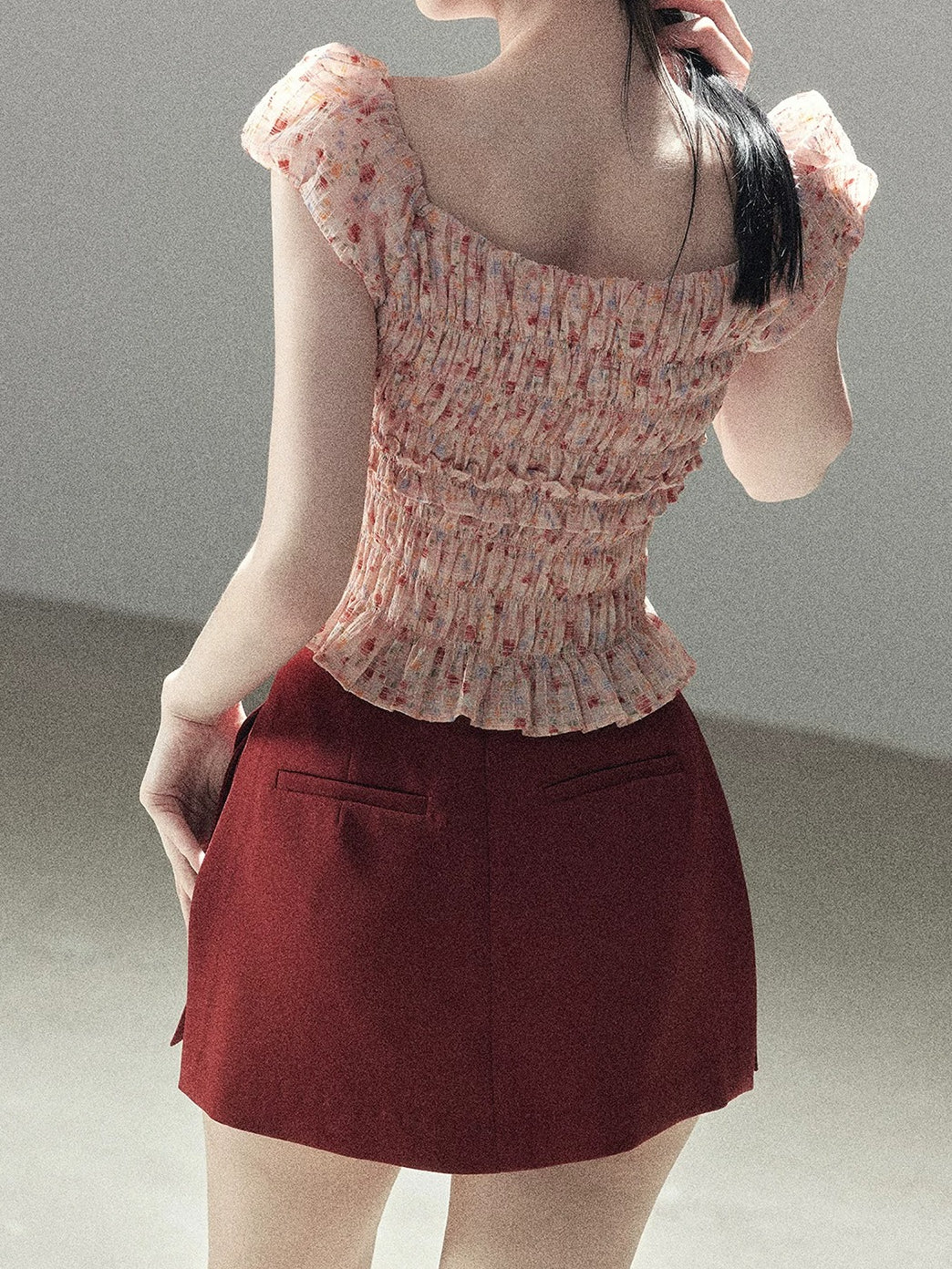 Floral Puff Sleeve Top