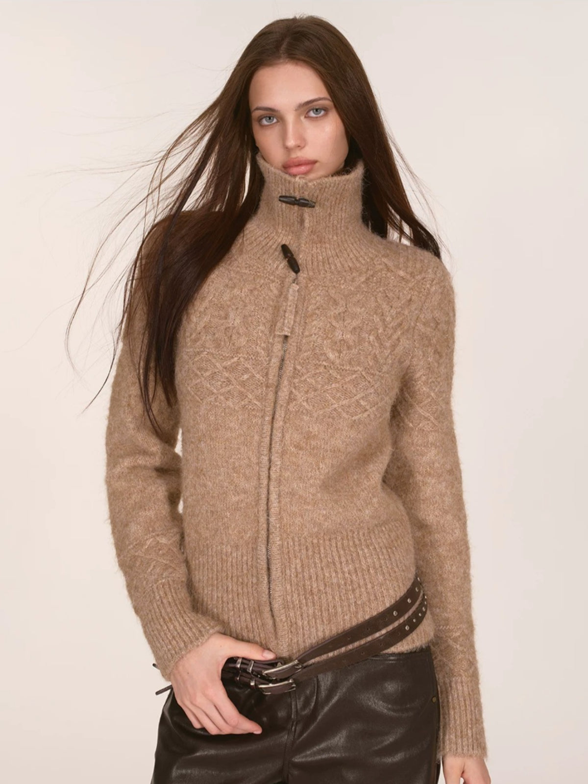Vintage Toggle Cable Knit Cardigan