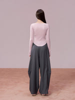 Belted Wide-Leg Tailored Trousers