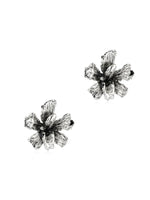Metal Floral Stud Earrings