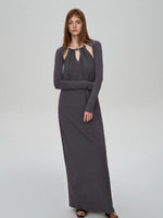 Lyocell Beaded Sculpted Dress