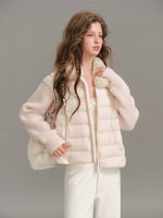 Wool Collar Convertible Down Jacket