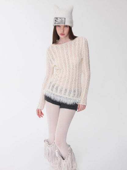 Fair Isle Pony Jacquard Knit Short Cardigan &amp; Shorts Set