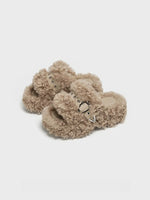 Teddy Platform Slippers