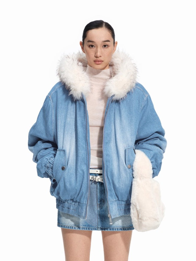 Lynx Denim Puffer Jacket