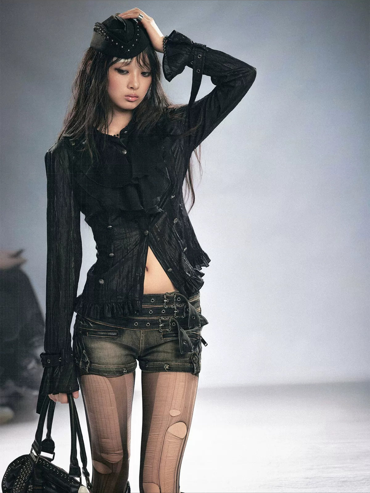 Gothic Ruffle Blouse