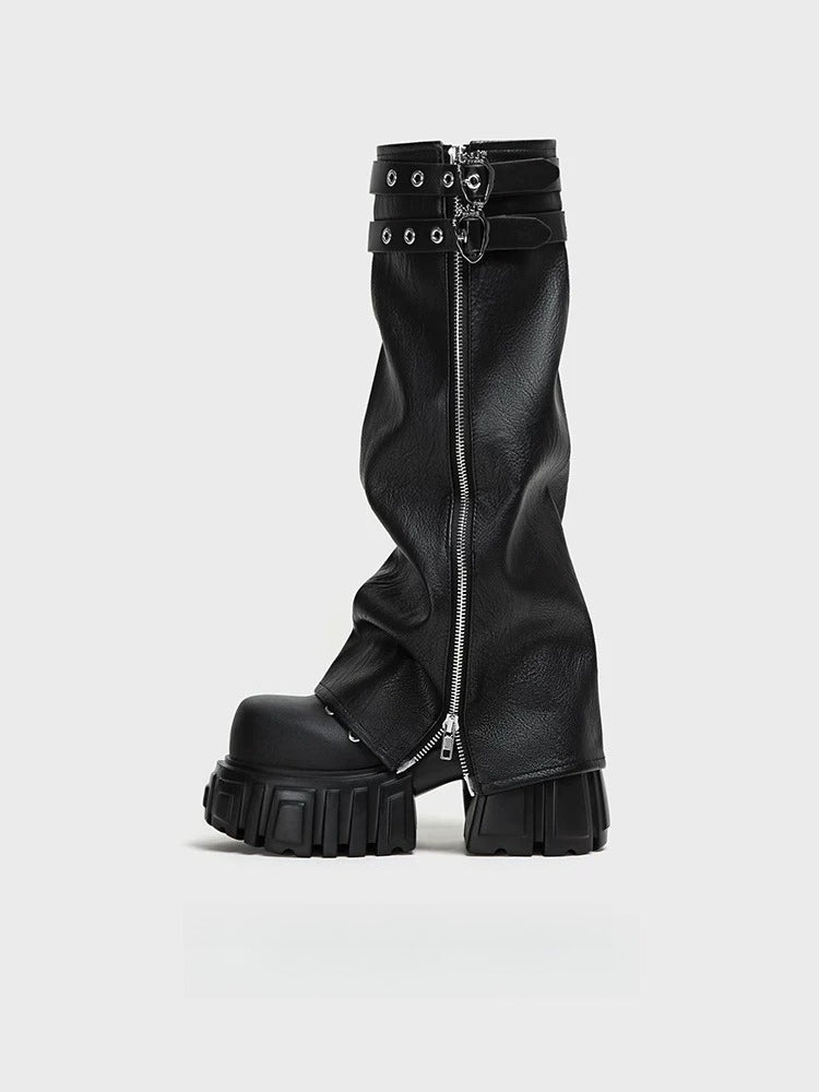 Chunky Roman Platform Boots