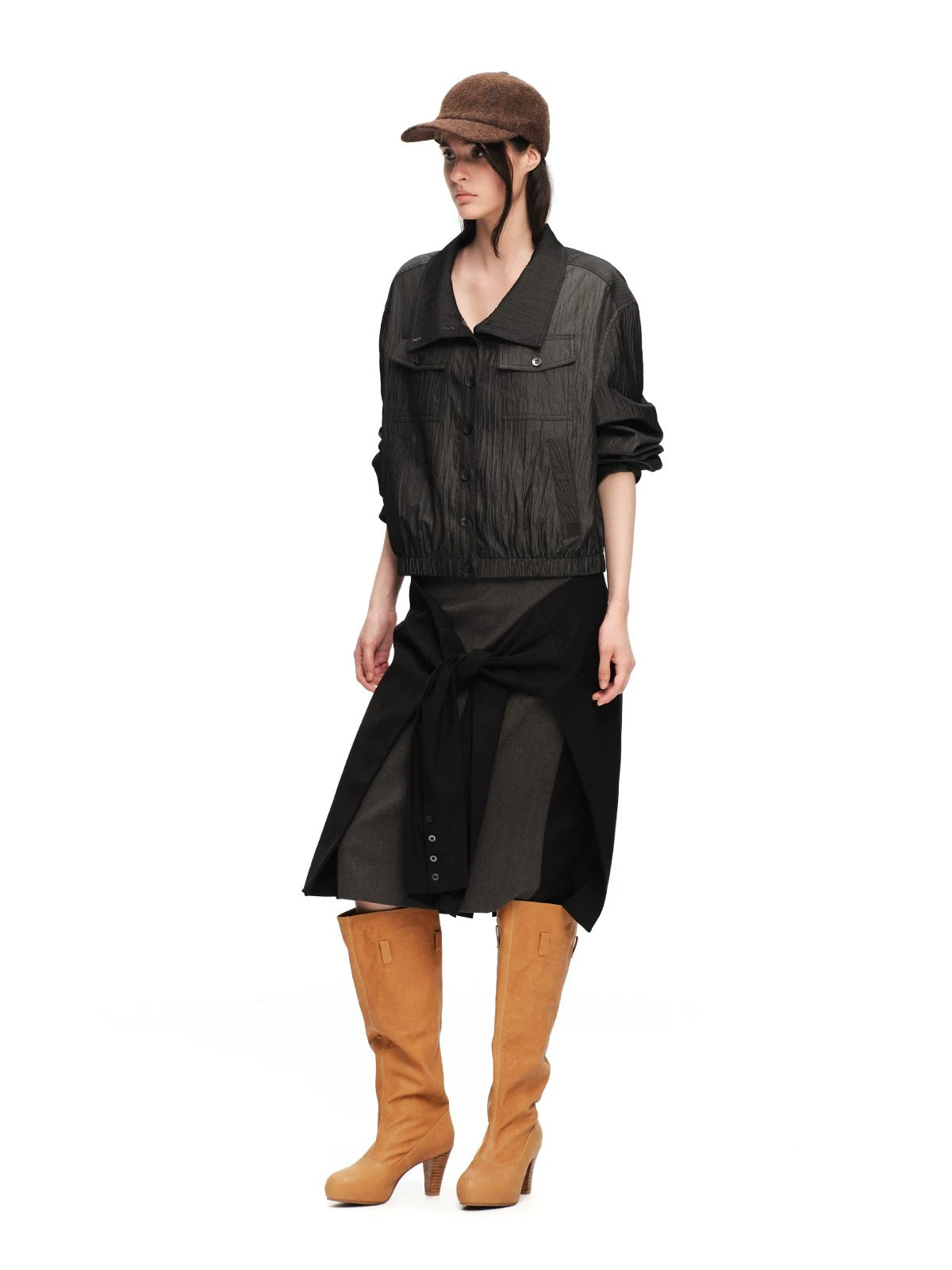 Lyocell Stand Collar Jacket