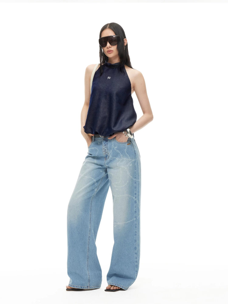 Bubble Hem Denim Camisole