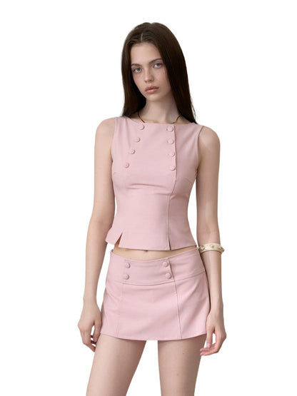 Tailored Mini Skirt Set