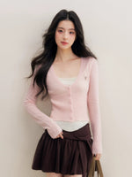 Floral Button Knit Top
