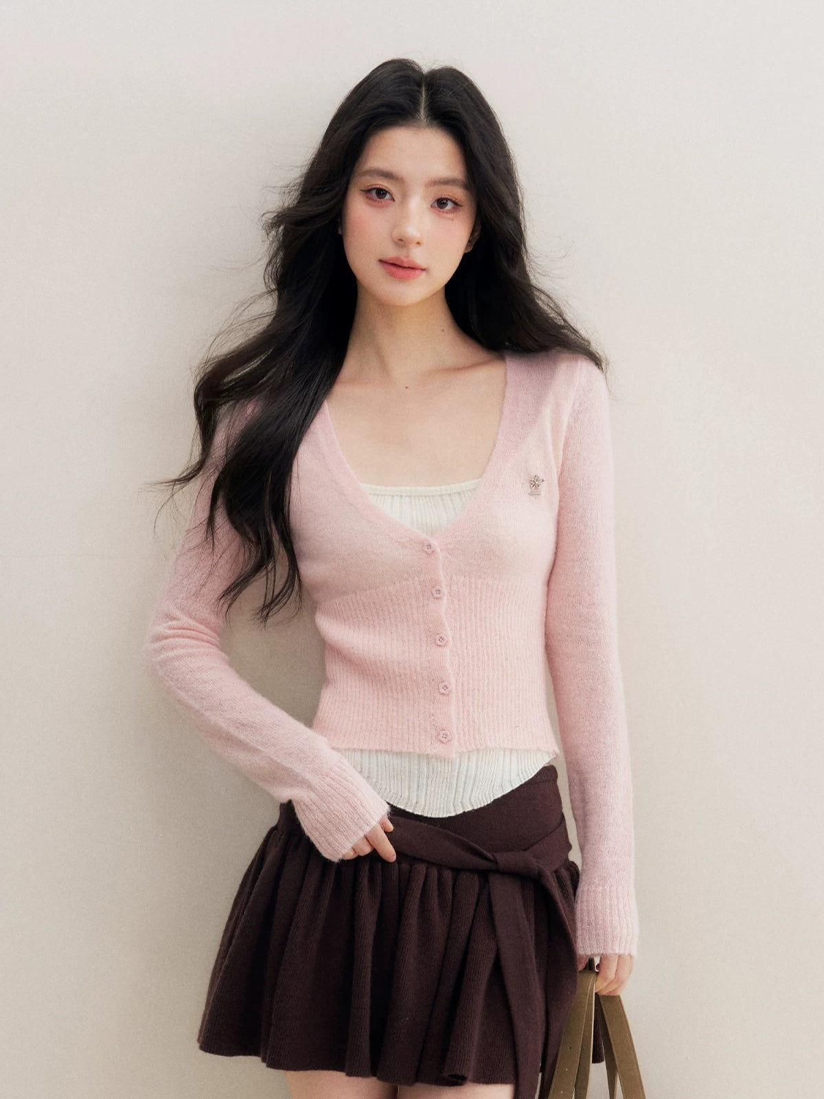 Floral Button Knit Top