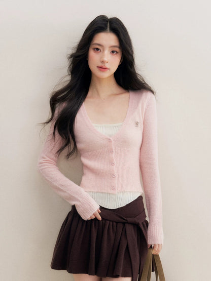 Floral Button Knit Top