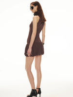 Ruffle Halter Mini Dress