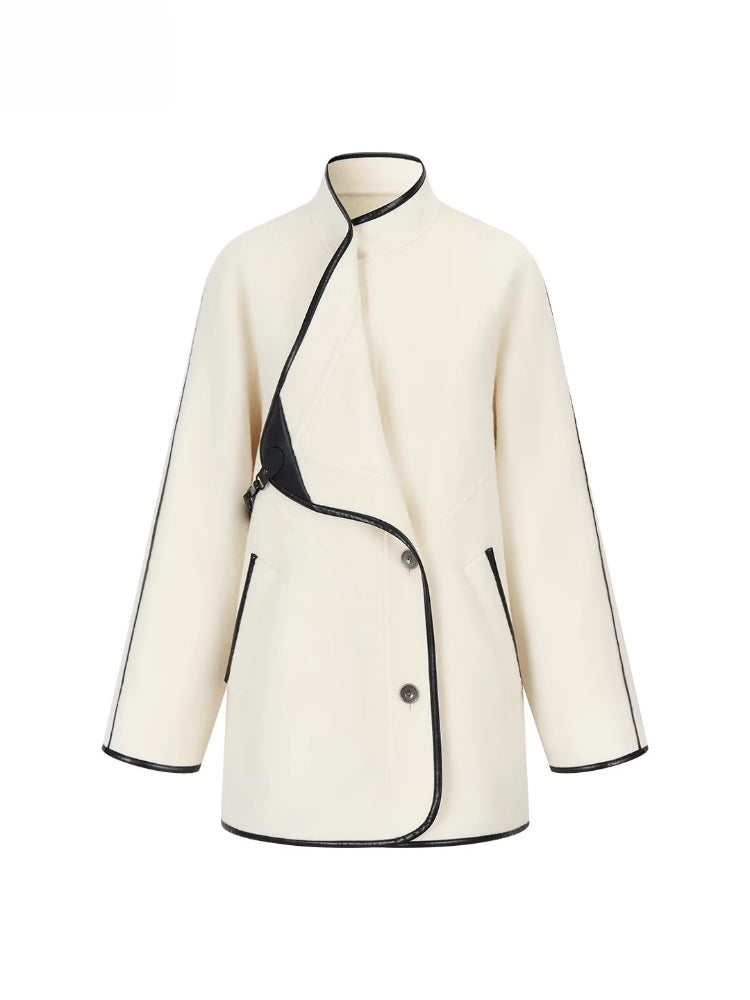 Vintage Shearling-Wool Double-Faced Coat