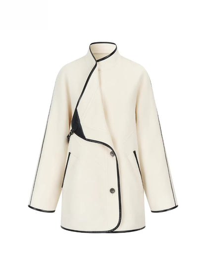 Vintage Shearling-Wool Double-Faced Coat