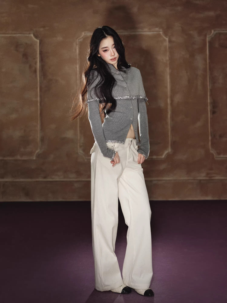 Detachable Cape Wool Sweater