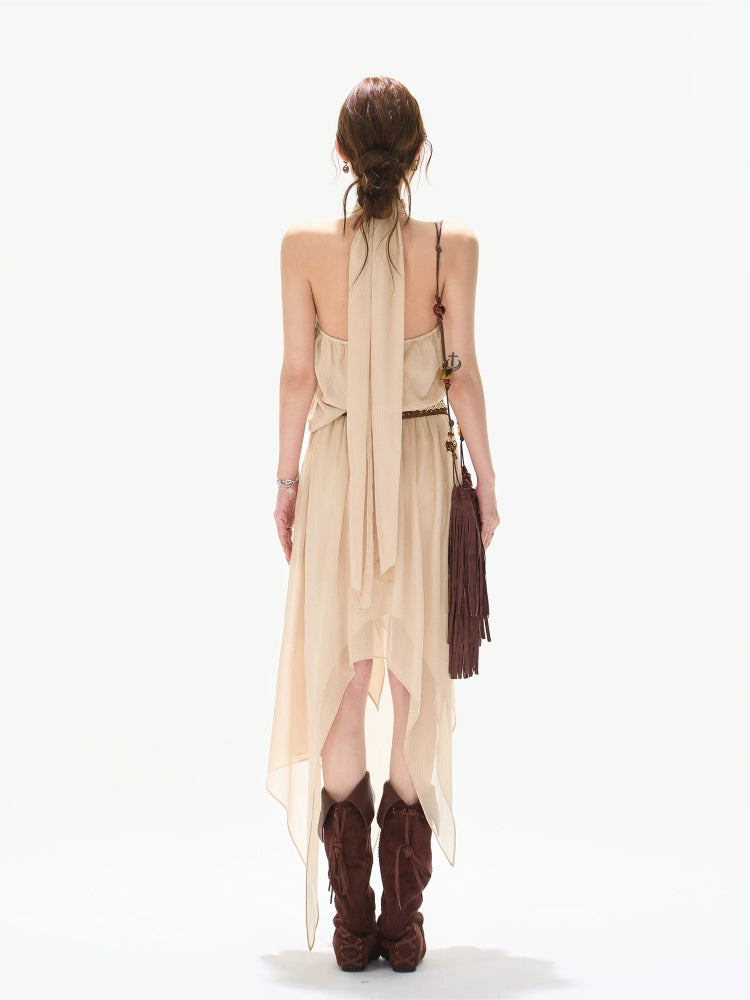 Lace Halter Maxi Dress