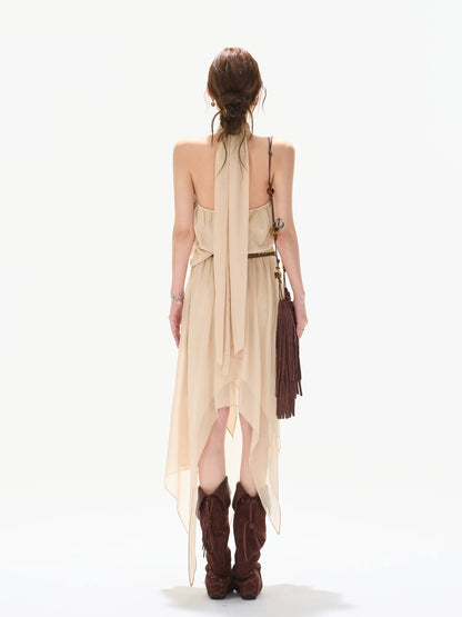 Lace Halter Maxi Dress