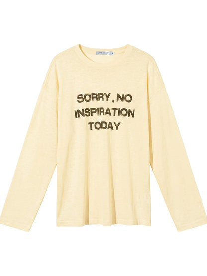 Letter Print Long Sleeve Top