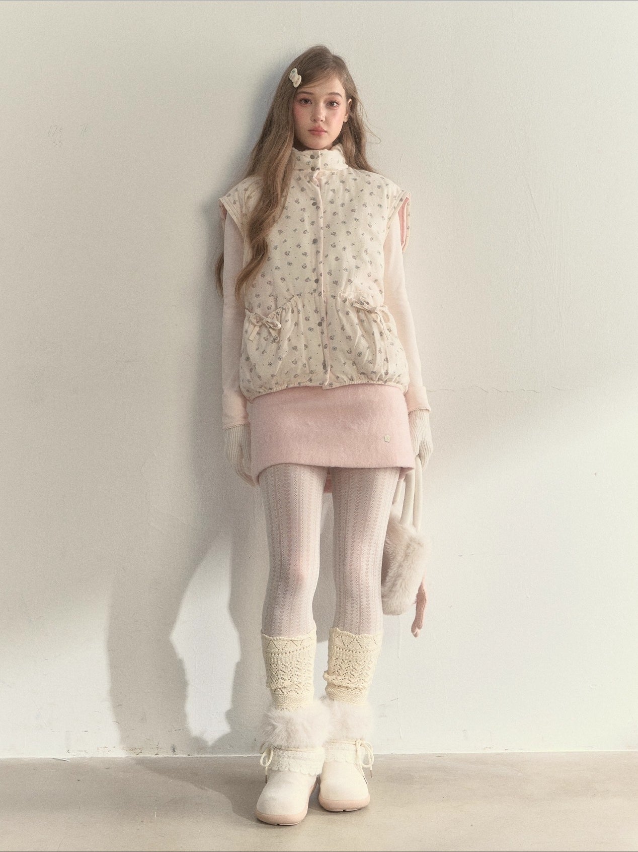 Wool Blend Crochet Mid-Calf Socks