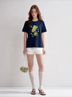 Grape Print Crewneck T-Shirt