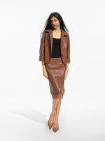 Waxed Leather Skirt Set