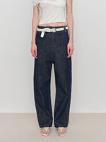 Micro Raw Denim Low-Rise Jeans