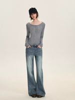 Vintage Washed Low Rise Jeans