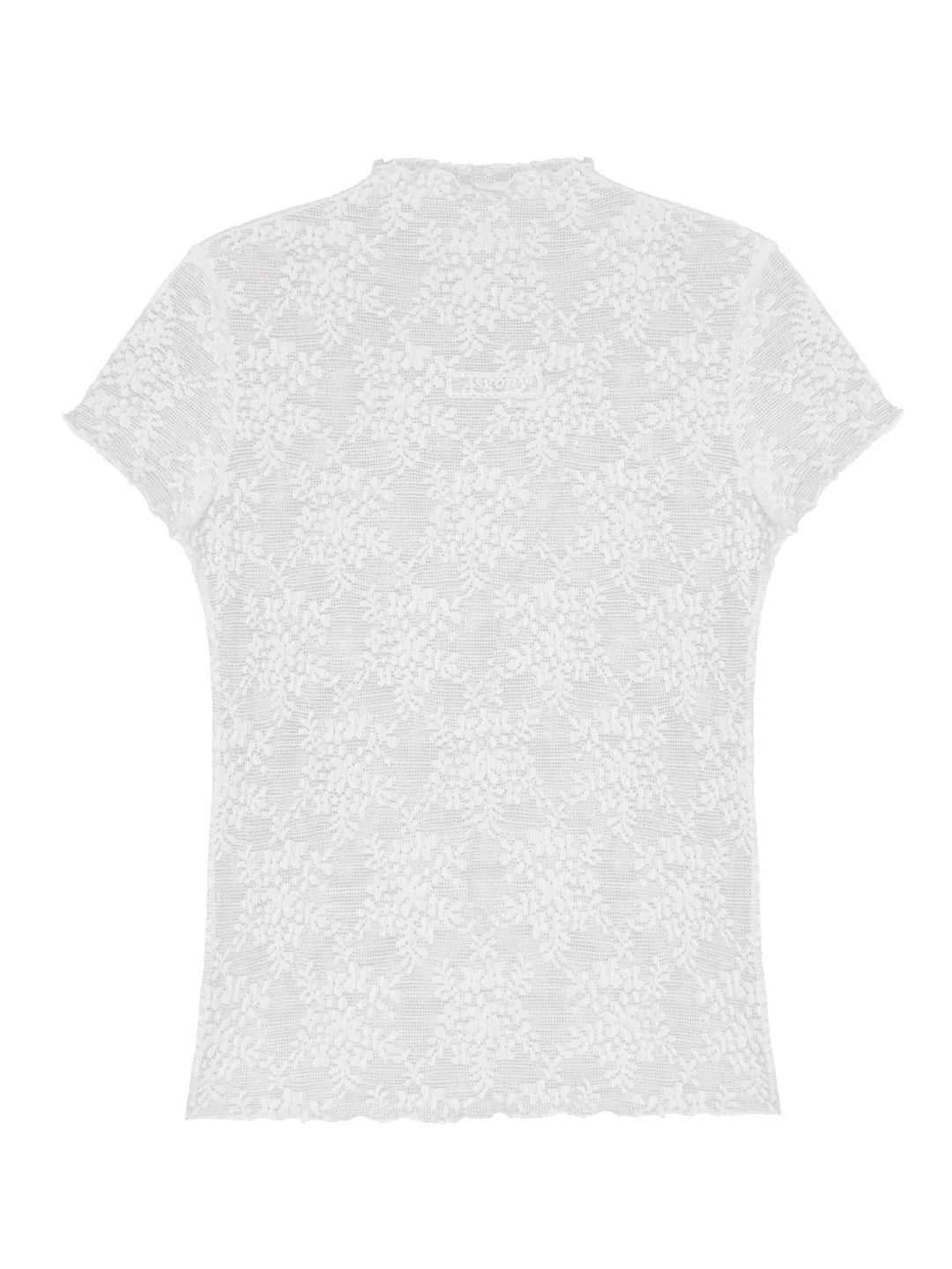 Mock Neck Lace Tee