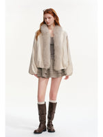 Fox Fur Loose Cropped Thick Coat