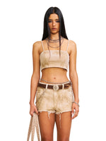 Rage Wild Denim Short Camisole Wild Brown