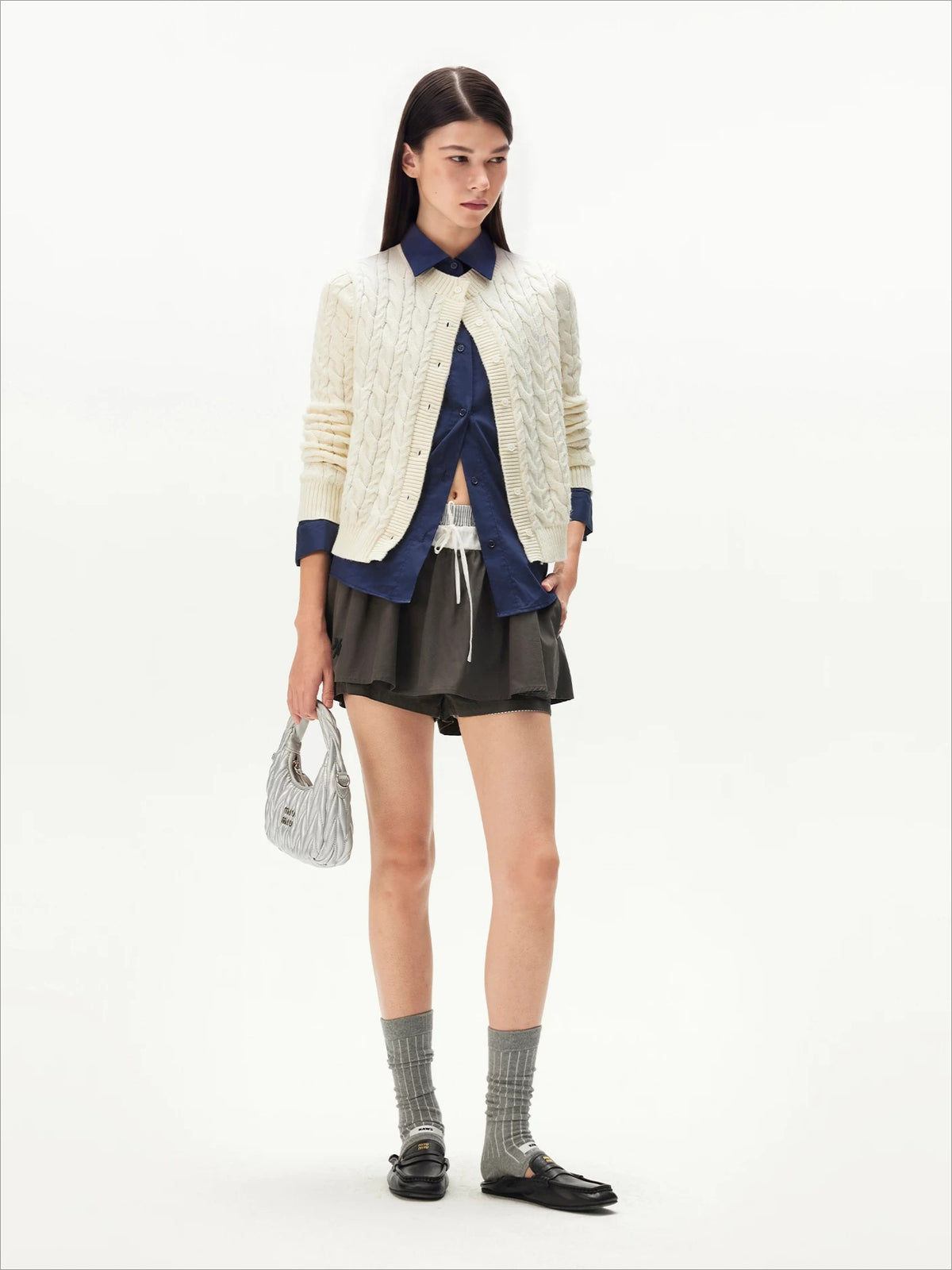Cloud Wool Patchwork Cardigan